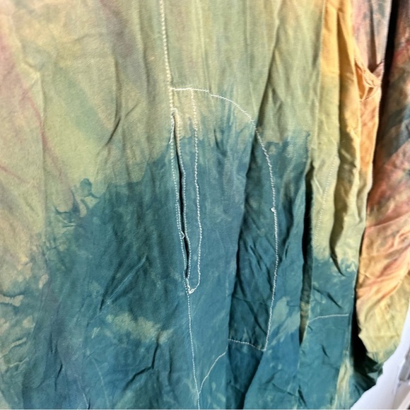 Amaru America tie dye custom bohemian jumpsuit one size long sleeve regular - Picture 3 of 4